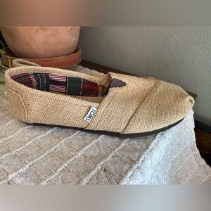 TOMS Natural Woven Slip-Ons